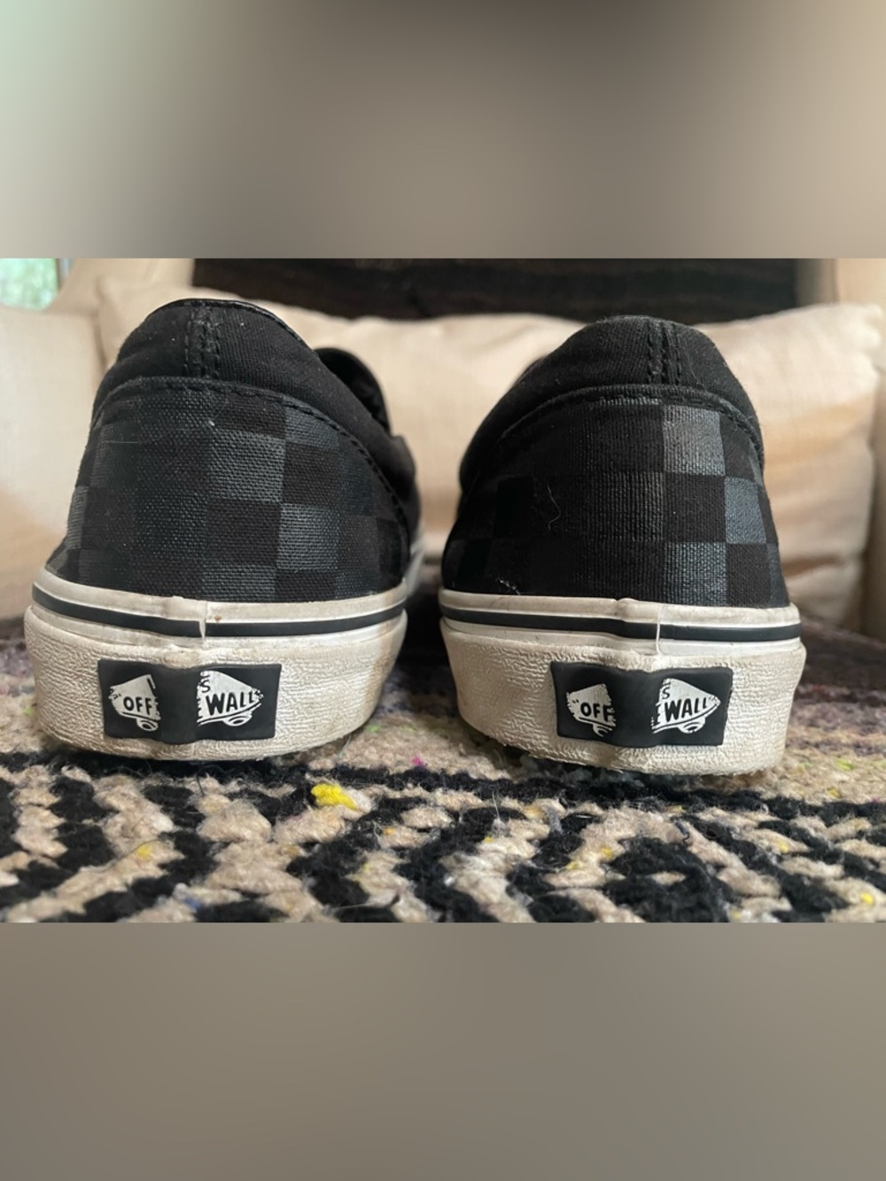 Vans Classic Checkerboard Slip-On - Black - Picture 3 of 5